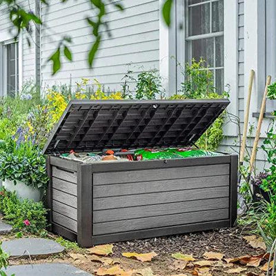 Keter 165 gallon weather resistant resin deck storage container