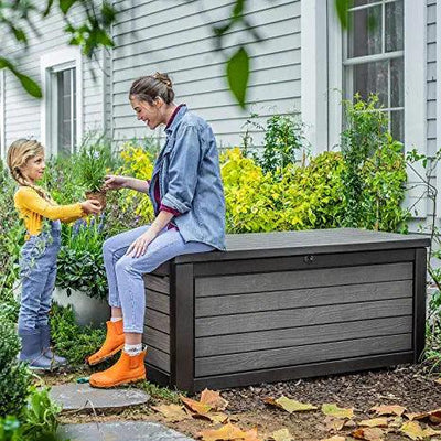 Keter 165 gallon weather resistant resin deck storage container